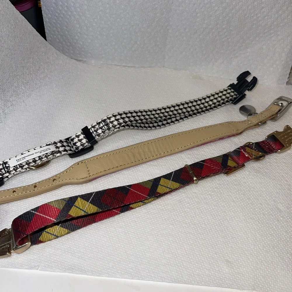 Dog Collars Set Of 3 For Size Small‎ To Medium Adjustable 12